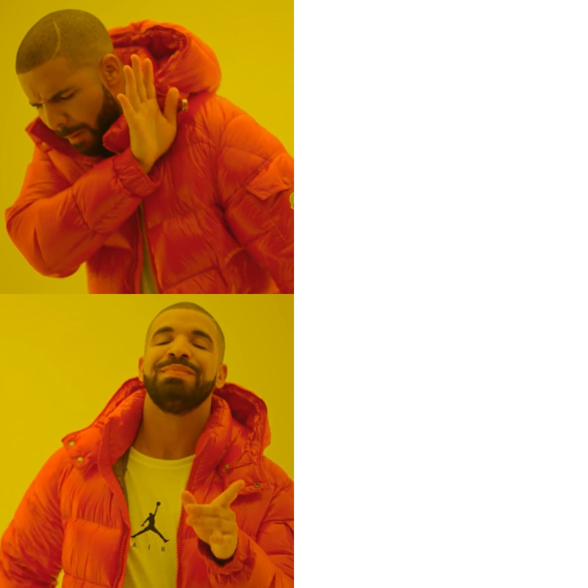 Drake Hotline Bling meme about Houseplant