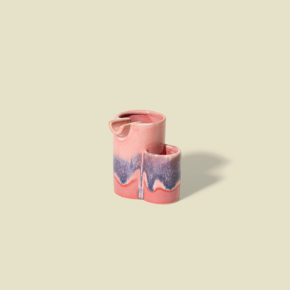 Sidecar Ashtray by Seth in a pink and lilac glaze
